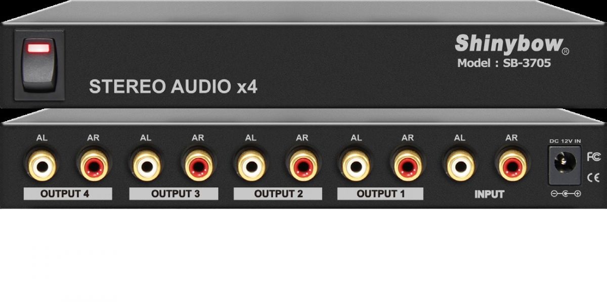 1x4 Stereo Audio Distribution Amplifier