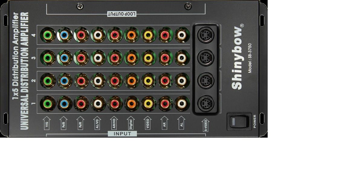 1x5 COMPONENT•DIGITAL•VIDEO•S-VIDEO•AUDIO DISTRIBUTION AMPLIFIER