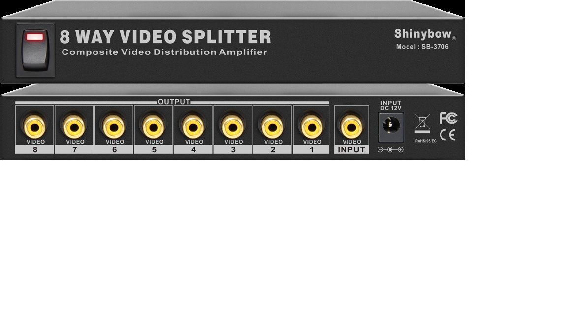 1x8 Composite Video Distribution Amplifier