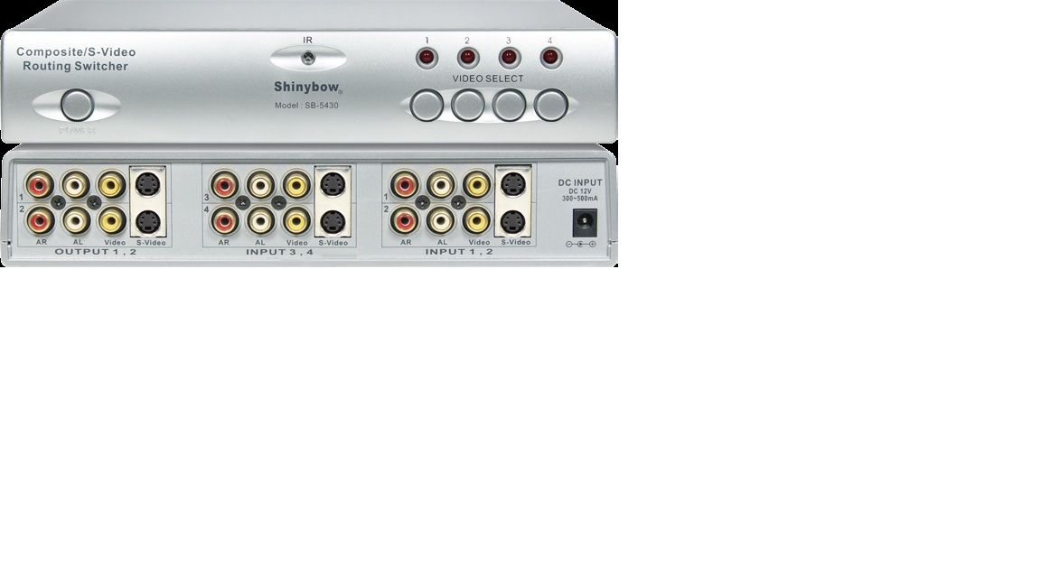 4x2 S-Video•Composite Video•Audio Routing Switcher